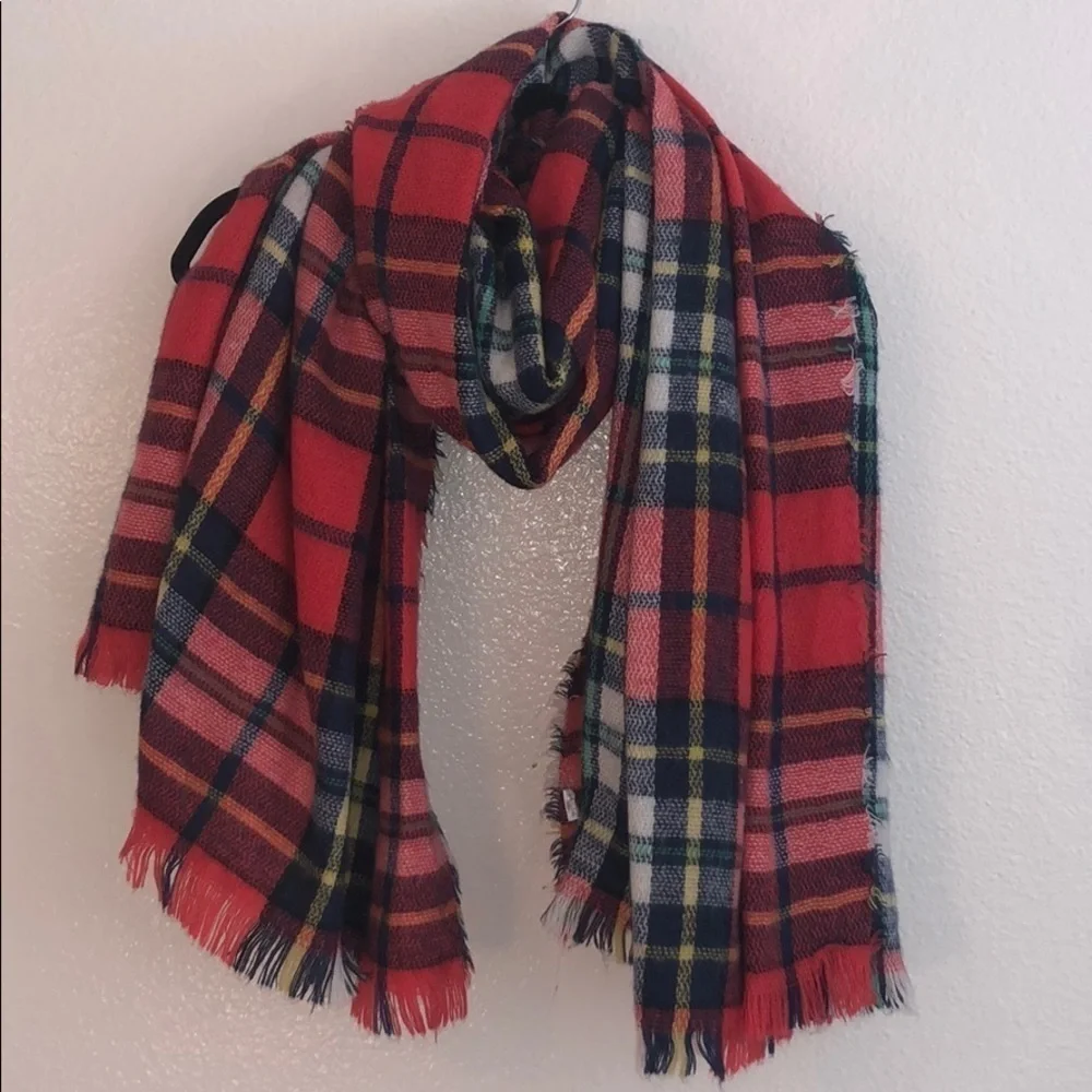 Long Rectangular Bright Blanket Scarf